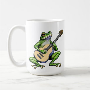Funny Frog Playing Guitar Personalised Coffee Mug