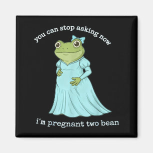 Funny Frog Pregnancy Announcement Medieval Pregnan Magnet