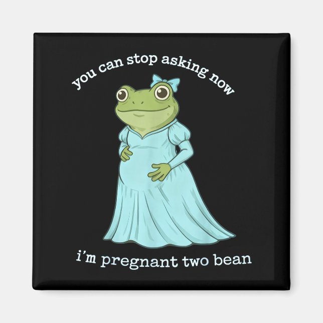 Funny Frog Pregnancy Announcement Medieval Pregnan Magnet (Front)