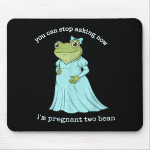 Funny Frog Pregnancy Announcement Medieval Pregnan Mouse Pad