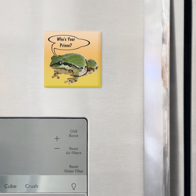 Funny Frog Prince Photograph Personalized Magnet (In Situ (Fridge))