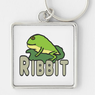 Funny Frog Ribbit Key Ring