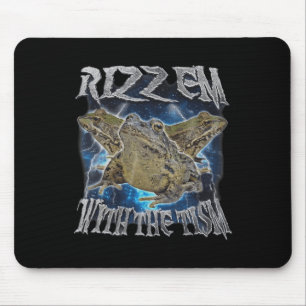 Funny Frog Rizz Em With The Tism Frog Meme Autism Mouse Pad