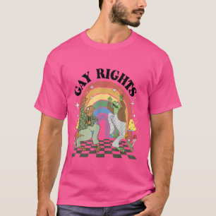 Funny Frog Say Gay Rights LGBT Rainbow Frog Toad P T-Shirt