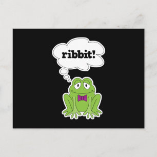 funny frog saying ribbit postcard