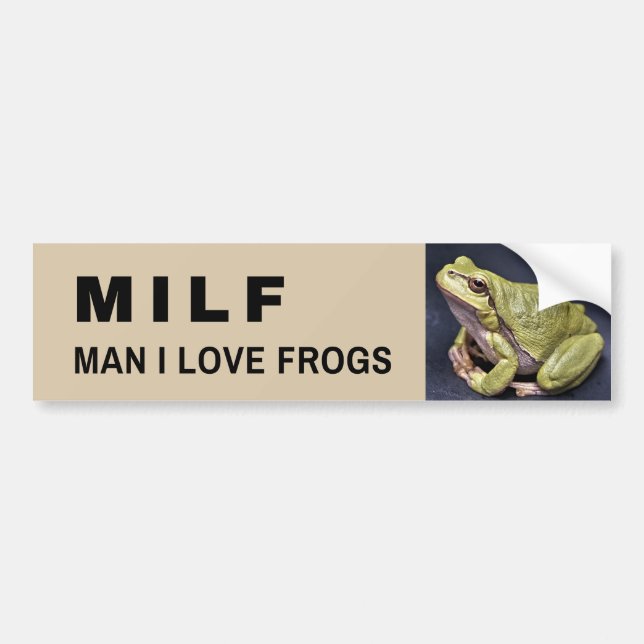 Funny Frog Sticker - MILF Man I Love Frogs (Front)