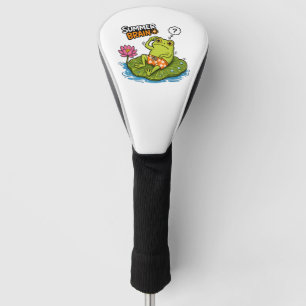 Funny Frog Summer Brain Silly Frog Cartoon Golf Head Cover