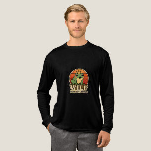 Funny Frog T-Shirt – WILF Wow I Love Frogs Retro F Tri-Blend Shirt