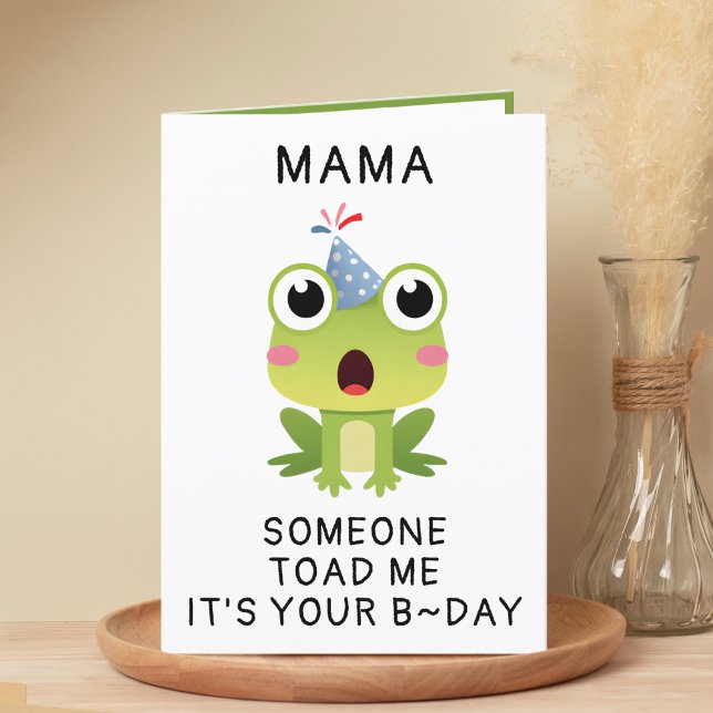 Funny Frog Toad Croak Mother Happy Birthday Thank You Card (Funny Frog Toad Croak Mother Happy Birthday Thank You Card)
