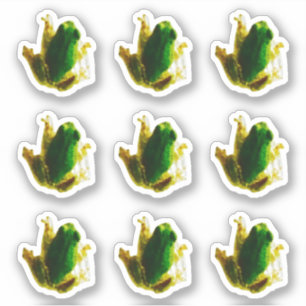 Funny Frog Toad Green Custom-Cut Vinyl Sticker