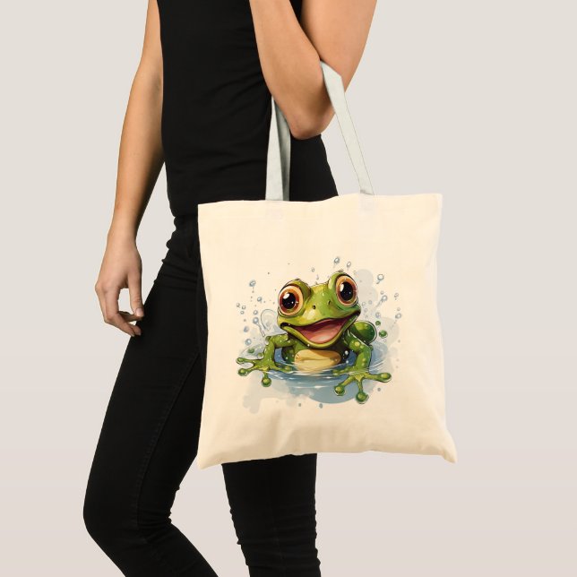 Funny frog tote bag (Front (Product))