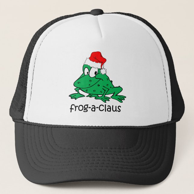 funny frog trucker hat (Front)