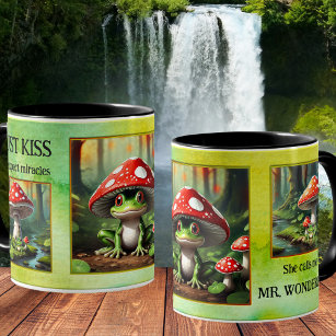 Funny Frog Watercolor Photo  Coffee Mug