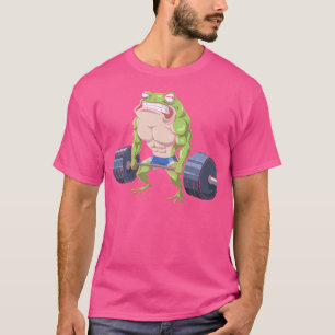 Funny Frog Weightlifting Deadlift Fitness Gym Barb T-Shirt