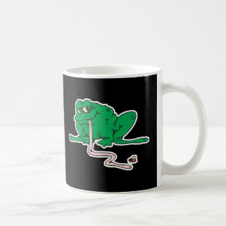 funny frog with long tongue coffee mug