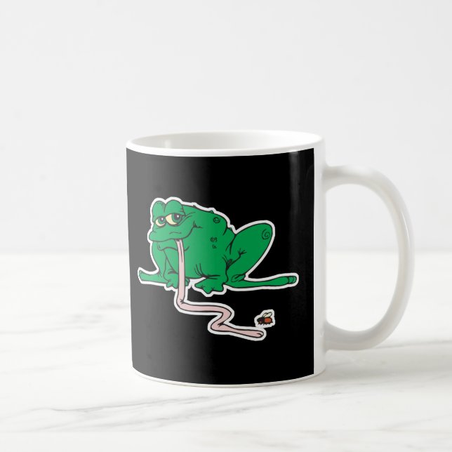 funny frog with long tongue coffee mug (Right)