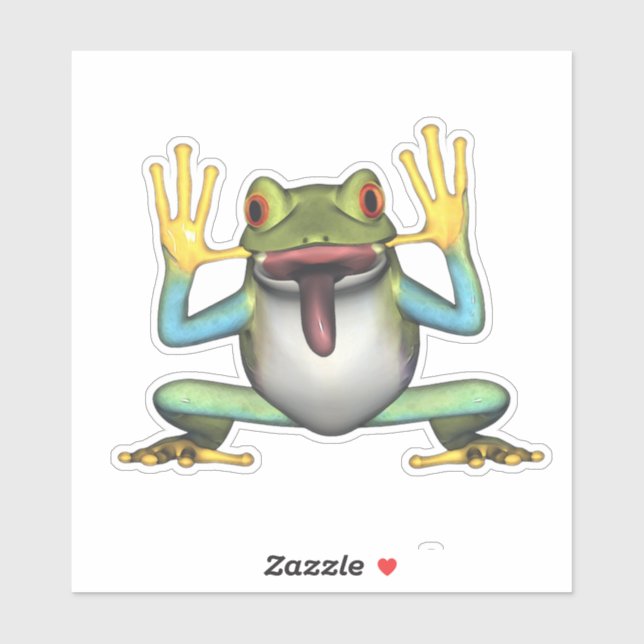 Funny Frog with tongue sticking out (Sheet)