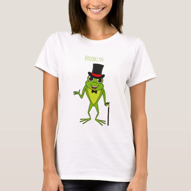 Funny frog with top hat cartoon (Front)