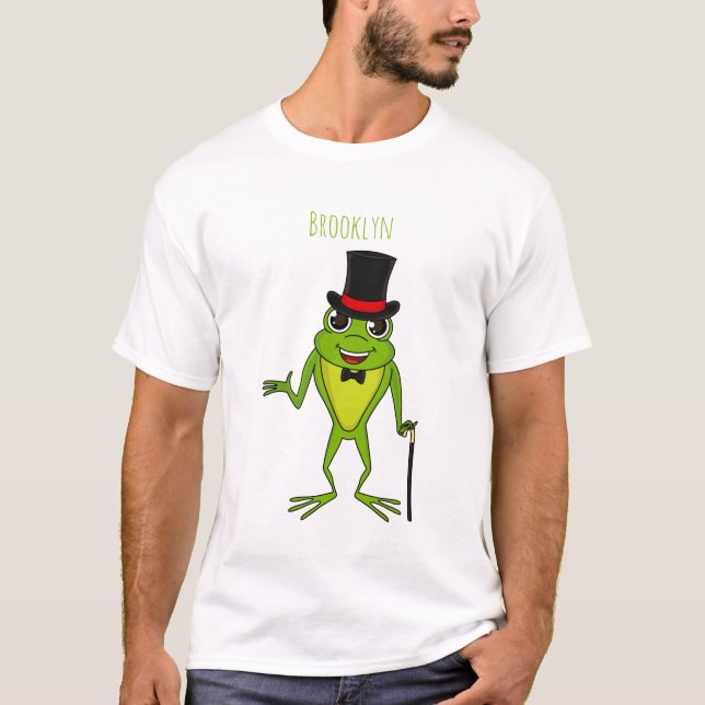 Funny frog with top hat cartoon (Front)