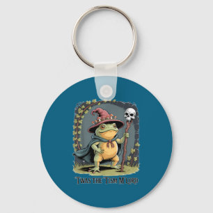 Funny Frog Wizard twas The tism M'lord Fantasy Art Key Ring