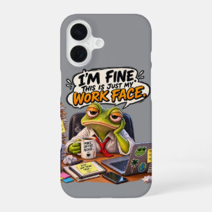 Funny Frog Work Face Phone Case - Office Humour