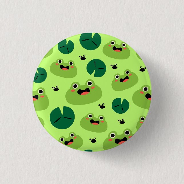 Funny frogs 3 cm round badge (Front)