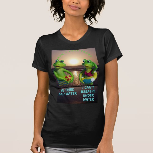 funny frogs in the sea, man i love frogs T-Shirt (Front)