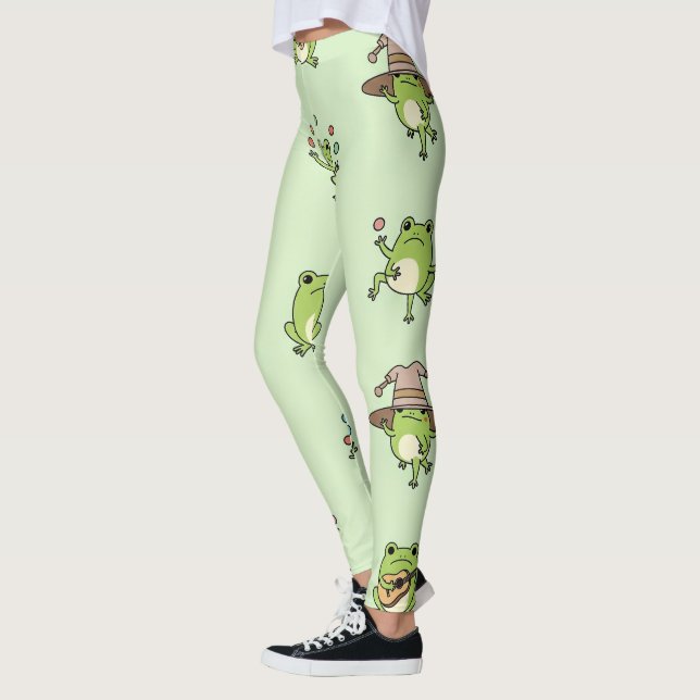Funny Frogs on the Go Leggings (Left)