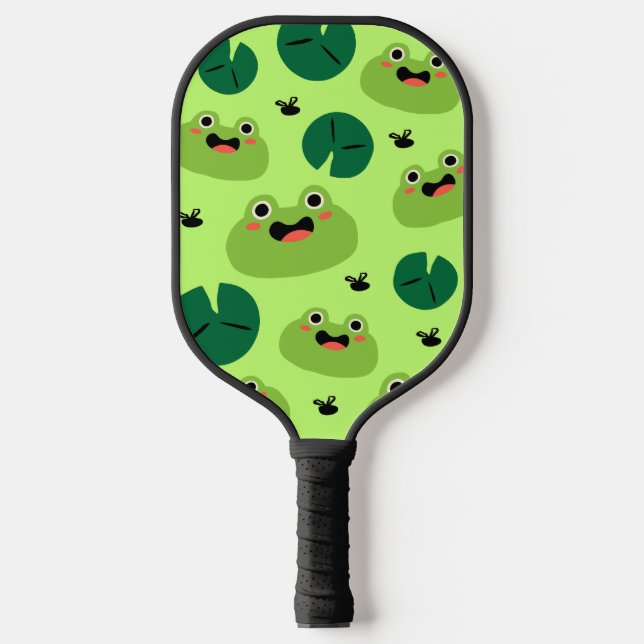 Funny frogs pickleball paddle (Front)