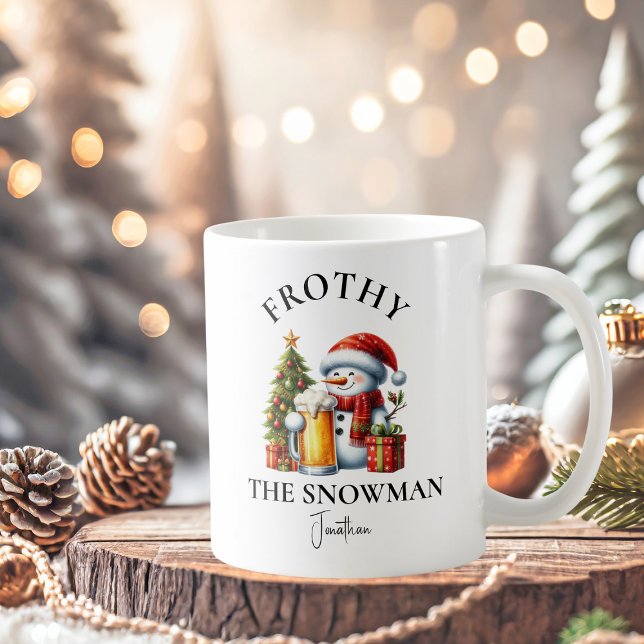 Funny Frosty the Snowman  Personalised Coffee Mug (Creator Uploaded)