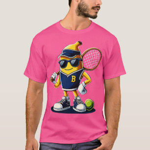 Funny Fruit Lover Banana Playing tennis ball Playe T-Shirt