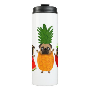 Funny Fruit Pug Cute Dog Gift Pet Lover Thermal Tumbler