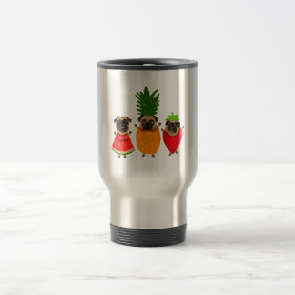 Funny Fruit Pug Cute Dog Gift | Pet Lover  Travel Mug