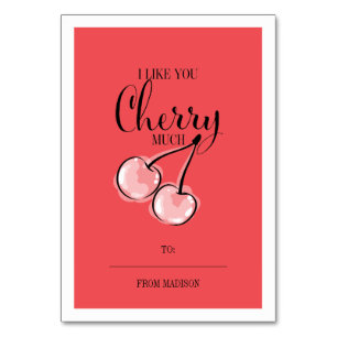 Funny Fruit Pun Cherry Classroom Valentine Card