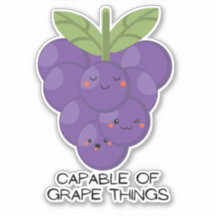 Funny fruit pun grapes kawaii for laptop