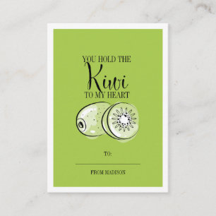 Funny Fruit Pun Kiwi Classroom Valentine Card