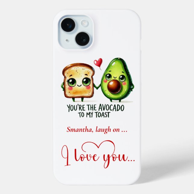 Funny Fruit Pun Personalized Valentine Phone Case (Back)