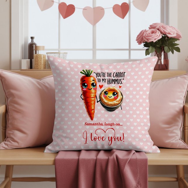 Funny Fruit Pun Personalized Valentine Throw  Cushion (Funny Fruit Pun Personalized Valentine Throw Pillow

)
