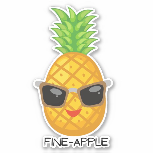 Funny fruit pun pineapple for laptop water bottle (Front)