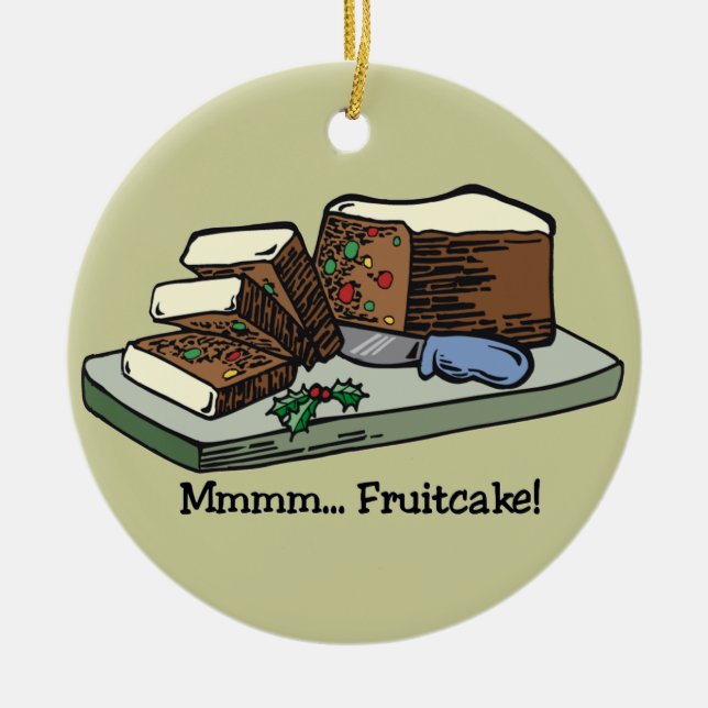 Funny Fruitcake Ornament (Front)