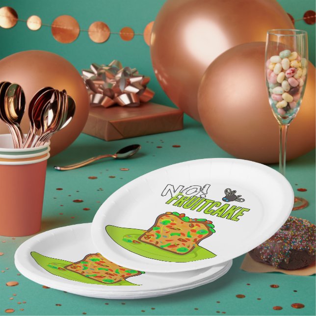 Funny Fruitcake     Paper Plate (Multi)