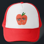Funny Fruits Red Apple Trucker Hat<br><div class="desc">Get the fiesta started in this fun trucker hat with fruit pattern. Watercolor art just for you! Check my shop for more designs!</div>