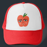 Funny Fruits Red Apple Trucker Hat<br><div class="desc">Get the fiesta started in this fun trucker hat with fruit pattern. Watercolor art just for you! Check my shop for more designs!</div>