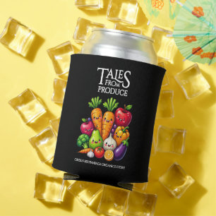 Funny Fruits Veggies Tales from Produce Grocery Can Cooler