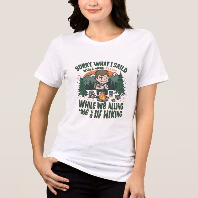 Funny Frustrated Hiker Mountains T-shirt  Tri-Blend Shirt (Front)