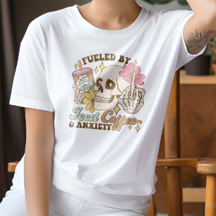 Funny Fuelled by Iced Coffee And Anxiety T-Shirt