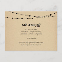 Funny & Fun RSVP Postcard - Rustic Kraft