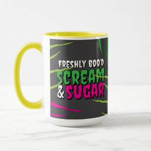 Funny Fun Zombie Scratched Scream & Sugar  Mug