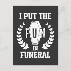 Funny Funeral Director Humour Mortician Mortuary Postcard