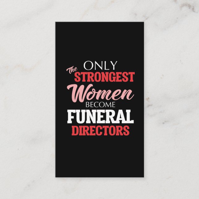 Funny Funeral Director Woman Mortician Mom Business Card (Front)